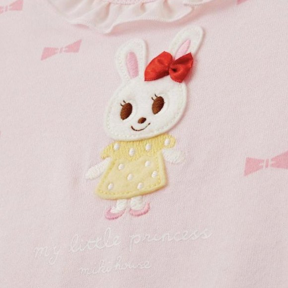 [4-6y] Miki House Long Sleeves Bows Print Top - Picture 3 of 4